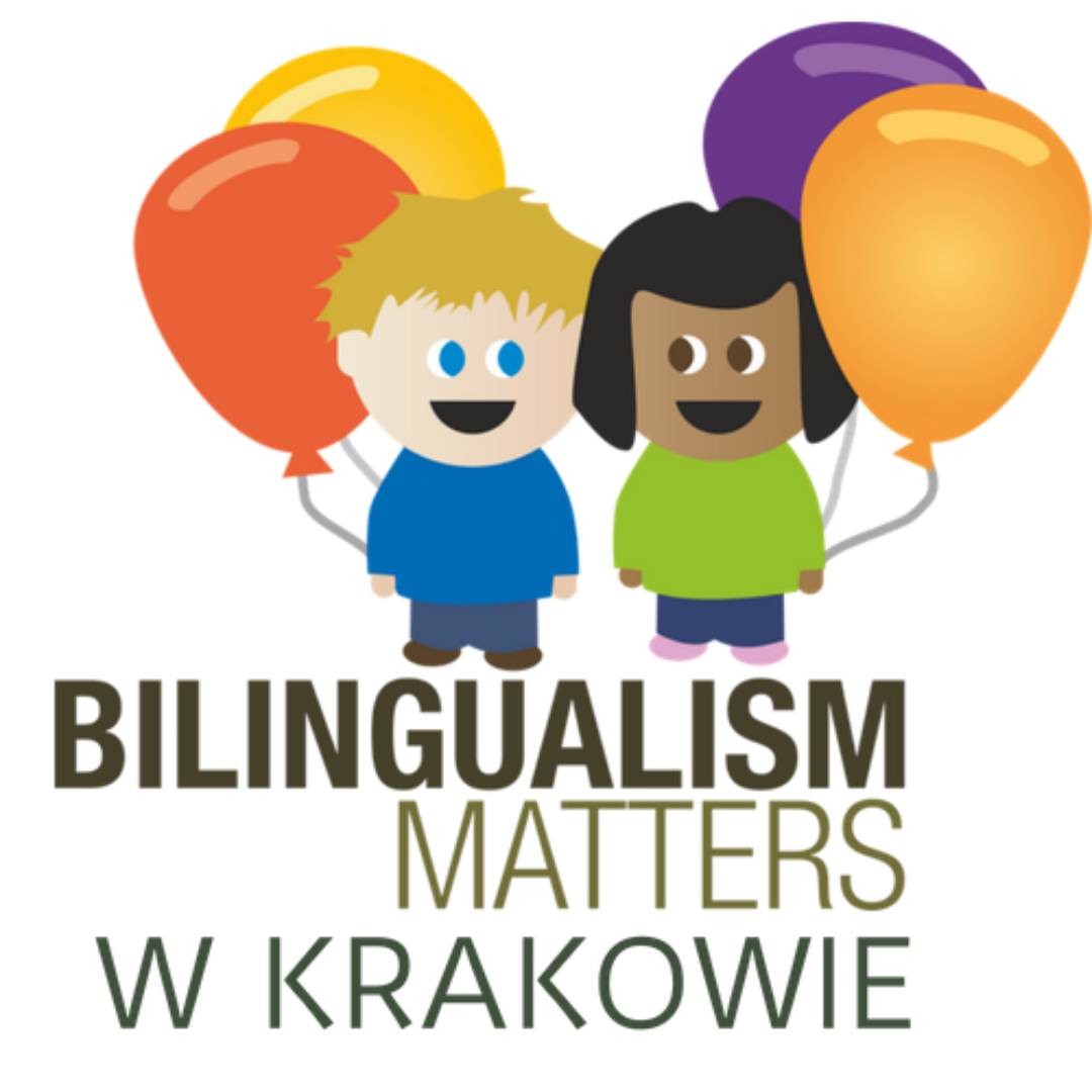 logo bm kraków: dzieci z balonikami